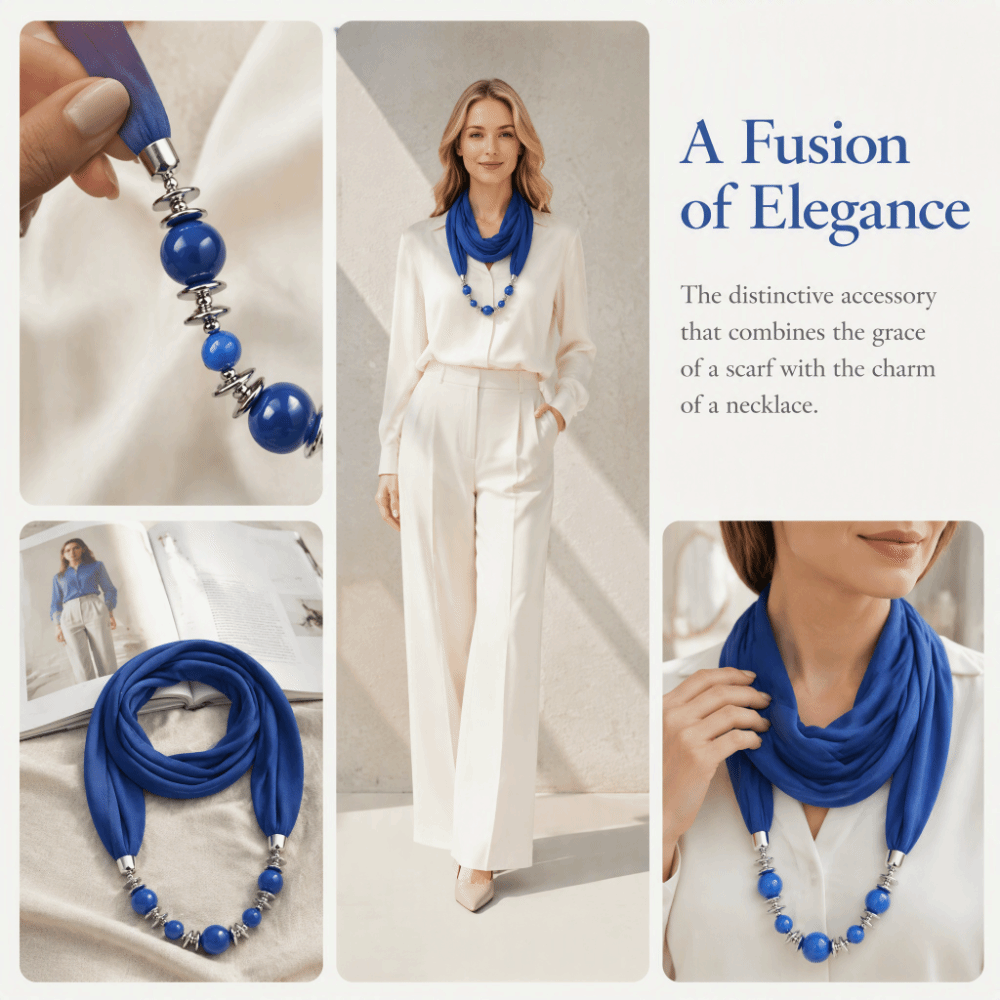 New Chiffon Scarf Beaded Solid - Infinity Scarf Knit ulasan dan harga