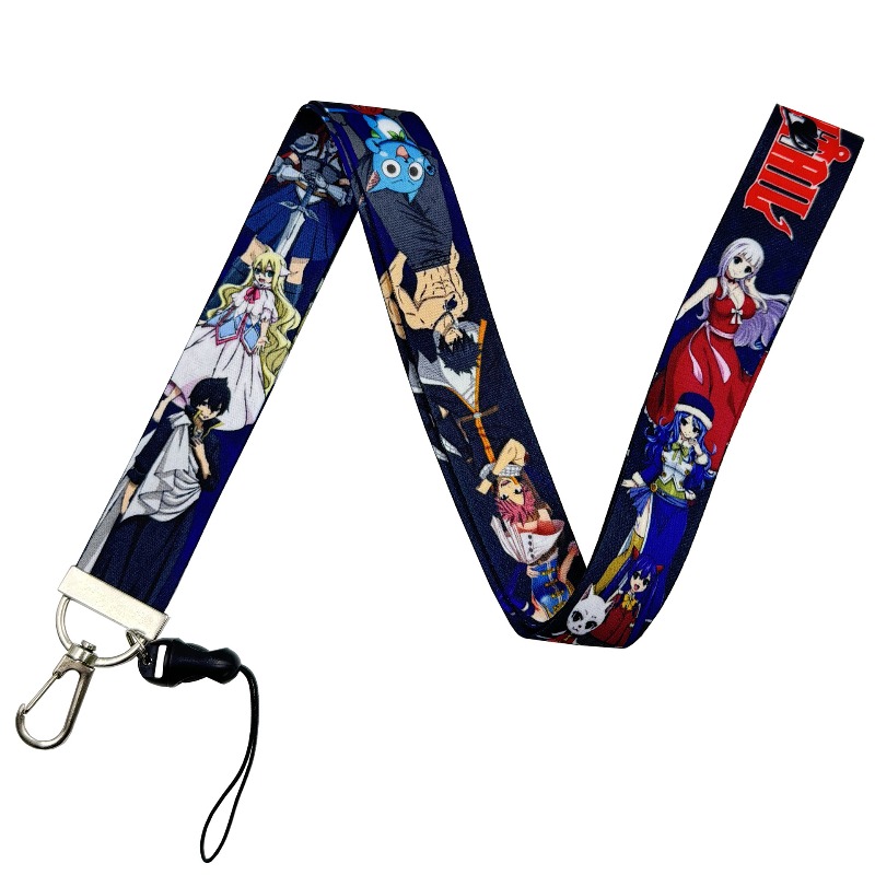 5pcs Fairy Tail Anime Peripher - Lanyard Badge Holder ulasan dan harga