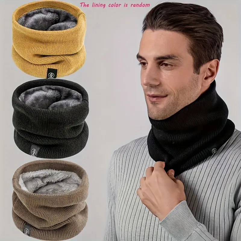 Warm Knitted Scarf Thickened P - Neck Warmer Tube ulasan dan harga