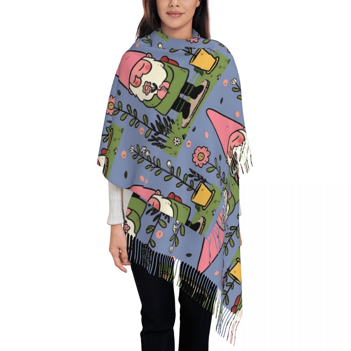 Mythical Garden Gnome Shawls W - Pashmina Wrap Large ulasan dan harga