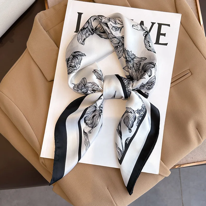 70*70cm Luxury Floral Print Si - Face Scarf Mask ulasan dan harga
